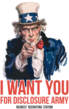 I want YOU for disclosure army!